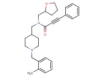 N-{[1-(2-methylbenzyl)-4-piperidinyl]methyl}-3-phenyl-N-(tetrahydro-2-furanylmethyl)-2-propynamide