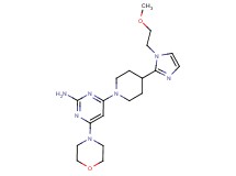 4-{4-[1-(2-methoxyethyl)-1H-imidazol-2-yl]piperidin-1-yl}-6-morpholin-4-ylpyrimidin-2-amine