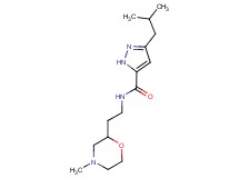 3-isobutyl-N-[2-(4-methylmorpholin-2-yl)ethyl]-1H-pyrazole-5-carboxamide