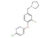 3-chloro-6-[2-fluoro-4-(pyrrolidin-1-ylmethyl)phenoxy]pyridazine