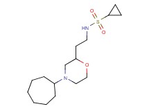 N-[2-(4-cycloheptylmorpholin-2-yl)ethyl]cyclopropanesulfonamide