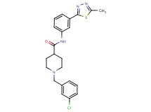 1-(3-chlorobenzyl)-N-[3-(5-methyl-1,3,4-thiadiazol-2-yl)phenyl]-4-piperidinecarboxamide