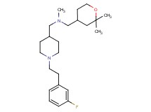 1-(2,2-dimethyltetrahydro-2H-pyran-4-yl)-N-({1-[2-(3-fluorophenyl)ethyl]-4-piperidinyl}methyl)-N-methylmethanamine
