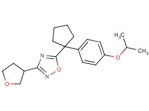 5-[1-(4-isopropoxyphenyl)cyclopentyl]-3-(tetrahydrofuran-3-yl)-1,2,4-oxadiazole