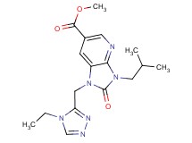 methyl 1-[(4-ethyl-4H-1,2,4-triazol-3-yl)methyl]-3-isobutyl-2-oxo-2,3-dihydro-1H-imidazo[4,5-b]pyridine-6-carboxylate