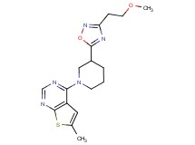 4-{3-[3-(2-methoxyethyl)-1,2,4-oxadiazol-5-yl]-1-piperidinyl}-6-methylthieno[2,3-d]pyrimidine