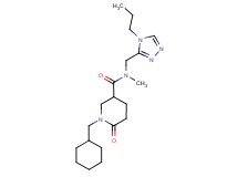 1-(cyclohexylmethyl)-N-methyl-6-oxo-N-[(4-propyl-4H-1,2,4-triazol-3-yl)methyl]-3-piperidinecarboxamide
