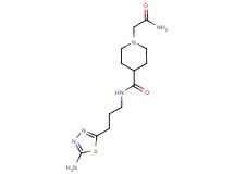 1-(2-amino-2-oxoethyl)-N-[3-(5-amino-1,3,4-thiadiazol-2-yl)propyl]-4-piperidinecarboxamide