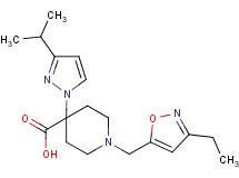 1-[(3-ethylisoxazol-5-yl)methyl]-4-(3-isopropyl-1H-pyrazol-1-yl)piperidine-4-carboxylic acid