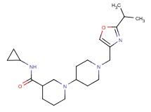 N-cyclopropyl-1'-[(2-isopropyl-1,3-oxazol-4-yl)methyl]-1,4'-bipiperidine-3-carboxamide