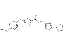 3-(4-methoxybenzyl)-N-{[2-(2-thienyl)-1,3-thiazol-4-yl]methyl}-4,5-dihydro-5-isoxazolecarboxamide