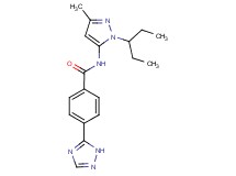 N-[1-(1-ethylpropyl)-3-methyl-1H-pyrazol-5-yl]-4-(1H-1,2,4-triazol-5-yl)benzamide