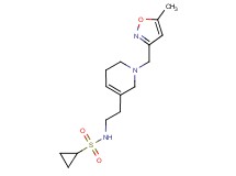 N-(2-{1-[(5-methylisoxazol-3-yl)methyl]-1,2,5,6-tetrahydropyridin-3-yl}ethyl)cyclopropanesulfonamide
