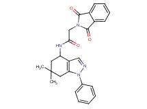 N-(6,6-dimethyl-1-phenyl-4,5,6,7-tetrahydro-1H-indazol-4-yl)-2-(1,3-dioxo-1,3-dihydro-2H-isoindol-2-yl)acetamide