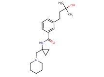 3-(3-hydroxy-3-methylbutyl)-N-[1-(1-piperidinylmethyl)cyclopropyl]benzamide
