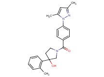 1-[4-(3,5-dimethyl-1H-pyrazol-1-yl)benzoyl]-3-(2-methylphenyl)-3-pyrrolidinol