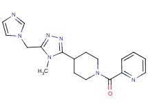2-({4-[5-(1H-imidazol-1-ylmethyl)-4-methyl-4H-1,2,4-triazol-3-yl]piperidin-1-yl}carbonyl)pyridine
