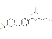 6-(2-aminoethyl)-2-(4-{[3-(trifluoromethyl)-1-piperidinyl]methyl}phenyl)-4(3H)-pyrimidinone bis(trifluoroacetate)