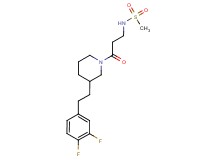 N-(3-{3-[2-(3,4-difluorophenyl)ethyl]-1-piperidinyl}-3-oxopropyl)methanesulfonamide