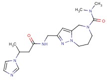 2-({[3-(1H-imidazol-1-yl)butanoyl]amino}methyl)-N,N-dimethyl-7,8-dihydro-4H-pyrazolo[1,5-a][1,4]diazepine-5(6H)-carboxamide