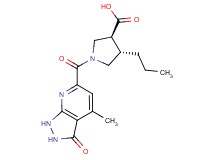(3S*,4S*)-1-[(4-methyl-3-oxo-2,3-dihydro-1H-pyrazolo[3,4-b]pyridin-6-yl)carbonyl]-4-propylpyrrolidine-3-carboxylic acid