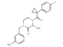 4-{[1-(4-fluorophenyl)cyclopropyl]carbonyl}-3-methyl-1-(3-methylbenzyl)-2-piperazinone