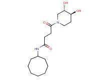 N-cyclooctyl-4-[(3S*,4S*)-3,4-dihydroxypiperidin-1-yl]-4-oxobutanamide