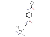 4-[(cyclobutylcarbonyl)amino]-N-[3-(3,5-dimethyl-1H-pyrazol-4-yl)propyl]benzamide