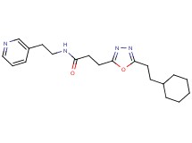 3-[5-(2-cyclohexylethyl)-1,3,4-oxadiazol-2-yl]-N-[2-(3-pyridinyl)ethyl]propanamide