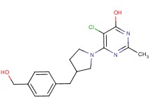 5-chloro-6-{3-[4-(hydroxymethyl)benzyl]pyrrolidin-1-yl}-2-methylpyrimidin-4-ol