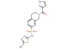 N-(5-methyl-1,3,4-thiadiazol-2-yl)-2-(1H-pyrazol-3-ylcarbonyl)-1,2,3,4-tetrahydroisoquinoline-7-sulfonamide