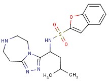 N-[3-methyl-1-(6,7,8,9-tetrahydro-5H-[1,2,4]triazolo[4,3-d][1,4]diazepin-3-yl)butyl]-1-benzofuran-2-sulfonamide