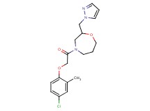 4-[(4-chloro-2-methylphenoxy)acetyl]-2-(1H-pyrazol-1-ylmethyl)-1,4-oxazepane