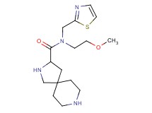 N-(2-methoxyethyl)-N-(1,3-thiazol-2-ylmethyl)-2,8-diazaspiro[4.5]decane-3-carboxamide dihydrochloride