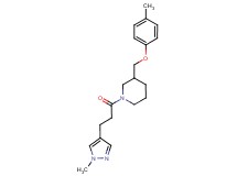 3-[(4-methylphenoxy)methyl]-1-[3-(1-methyl-1H-pyrazol-4-yl)propanoyl]piperidine