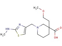 3-(2-methoxyethyl)-1-{[2-(methylamino)-1,3-thiazol-4-yl]methyl}-3-piperidinecarboxylic acid