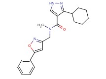 3-cyclohexyl-N-methyl-N-[(5-phenyl-3-isoxazolyl)methyl]-1H-pyrazole-4-carboxamide