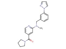 N-methyl-N-[3-(1H-pyrazol-1-yl)benzyl]-4-(1-pyrrolidinylcarbonyl)-2-pyridinamine