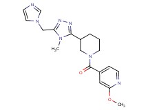 4-({3-[5-(1H-imidazol-1-ylmethyl)-4-methyl-4H-1,2,4-triazol-3-yl]piperidin-1-yl}carbonyl)-2-methoxypyridine