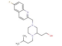 2-[4-[(6-fluoro-2-quinolinyl)methyl]-1-(3-methylbutyl)-2-piperazinyl]ethanol