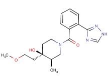 (3R*,4R*)-4-(2-methoxyethyl)-3-methyl-1-[2-(1H-1,2,4-triazol-3-yl)benzoyl]piperidin-4-ol