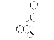 3-(1,2-oxazinan-2-yl)-N-{1-[2-(1H-pyrazol-1-yl)phenyl]ethyl}propanamide