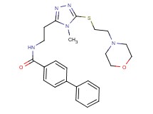 N-[2-(4-methyl-5-{[2-(4-morpholinyl)ethyl]thio}-4H-1,2,4-triazol-3-yl)ethyl]-4-biphenylcarboxamide