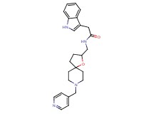 2-(1H-indol-3-yl)-N-{[8-(4-pyridinylmethyl)-1-oxa-8-azaspiro[4.5]dec-2-yl]methyl}acetamide