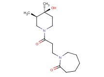 1-{3-[(3R*,4S*)-4-hydroxy-3,4-dimethyl-1-piperidinyl]-3-oxopropyl}-2-azepanone