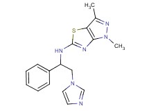 N-[2-(1H-imidazol-1-yl)-1-phenylethyl]-1,3-dimethyl-1H-pyrazolo[3,4-d][1,3]thiazol-5-amine