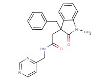 2-(3-benzyl-1-methyl-2-oxo-2,3-dihydro-1H-indol-3-yl)-N-(pyrimidin-4-ylmethyl)acetamide