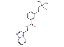 3-(3-hydroxy-3-methylbutyl)-N-(pyrazolo[1,5-a]pyridin-3-ylmethyl)benzamide