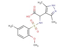 (3,5-dimethyl-1H-pyrazol-4-yl){[(2-methoxy-5-methylphenyl)sulfonyl]amino}acetic acid