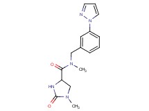 N,1-dimethyl-2-oxo-N-[3-(1H-pyrazol-1-yl)benzyl]-4-imidazolidinecarboxamide
